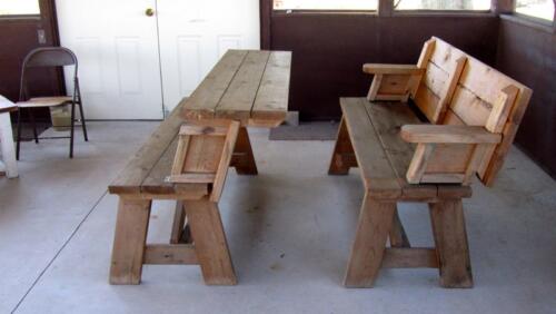 Picnic Tables convert into benches